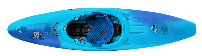 2025 Pyranha Kayaks Ripper 2 Medium Elite Half Slice Teal/Dark Blue