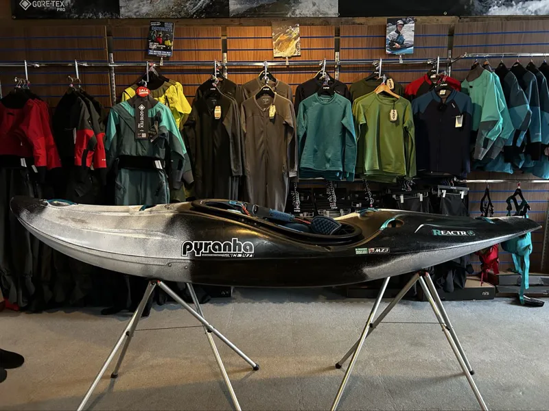 2025 Pyranha Kayaks ReactR Medium Elite Ex Demo Black/White Used-1