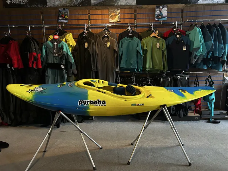 2025 Pyranha Kayaks Ripper 2 Large Elite Ex Demo Yellow/Navy-1