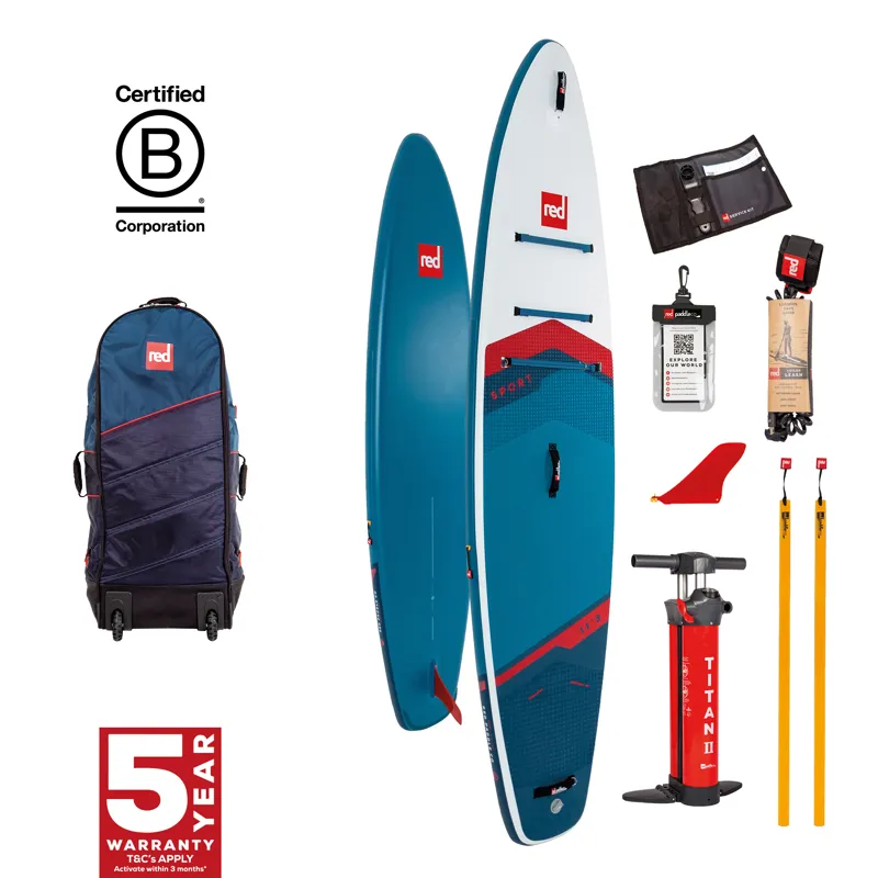 2025 Red Paddle Co 11.3 Sport MSL Touring Inflatable Paddleboard Blue