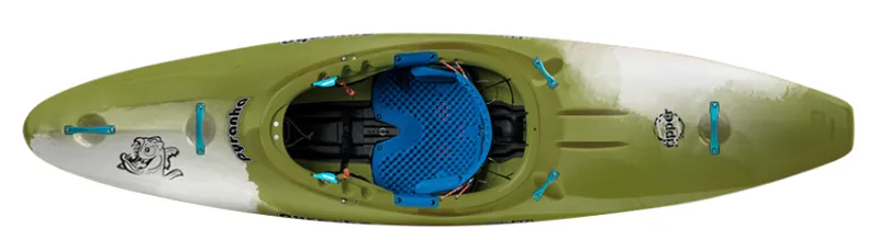 2025 Pyranha Kayaks Ripper 2 Half Slice Elite Olive/White Medium