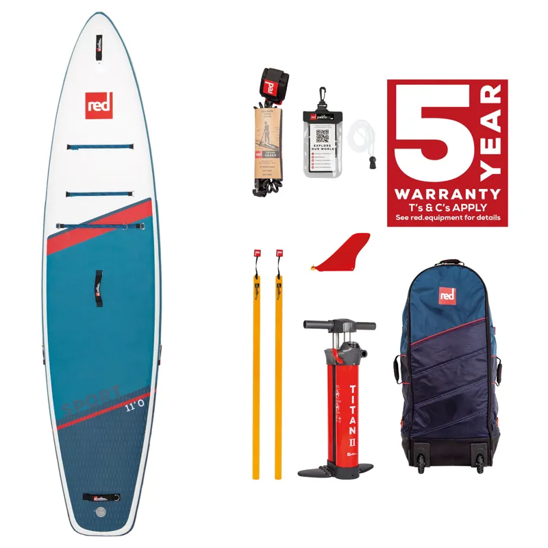 Red Paddle Co Sport 11.0 Touring Inflatable SUP Package Deal