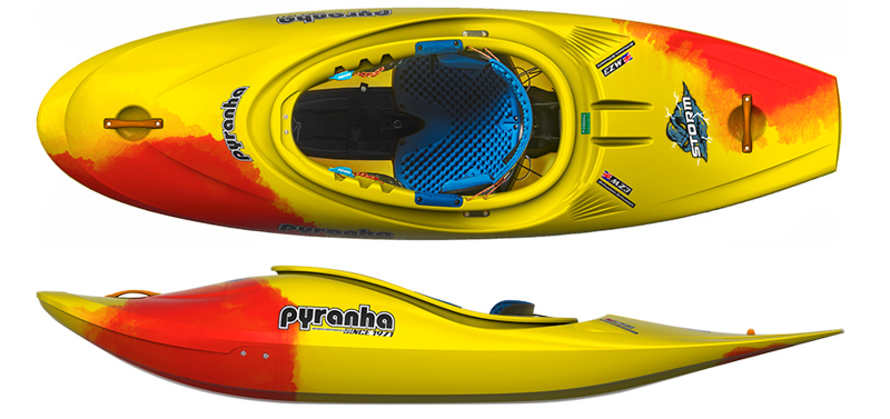 2026 New Pyranha Storm Half-Slice River Play Kayak Lava Blast Elite