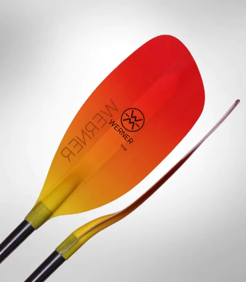 Werner Surge Straight Shaft Glass Blades Whitewater Kayak Paddle
