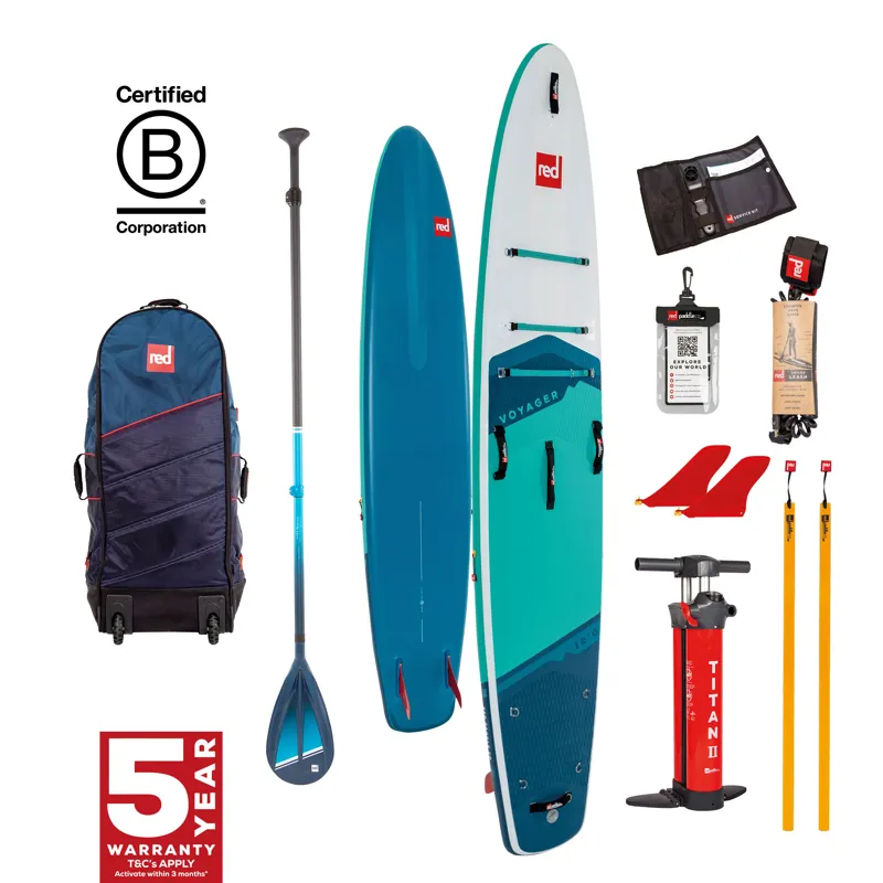 2023 Red Paddle Co Voyager 12.0 Touring SUP Package with Hybrid Tough Paddle