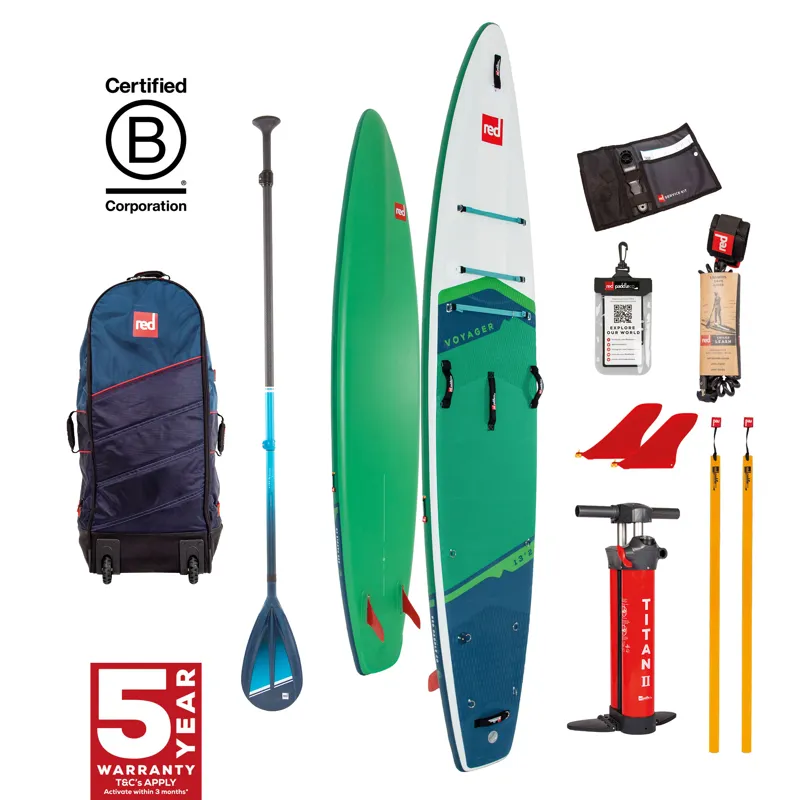 2023 Red Paddle Co 13.2 Voyager Touring SUP Package with Hybrid Tough Paddle