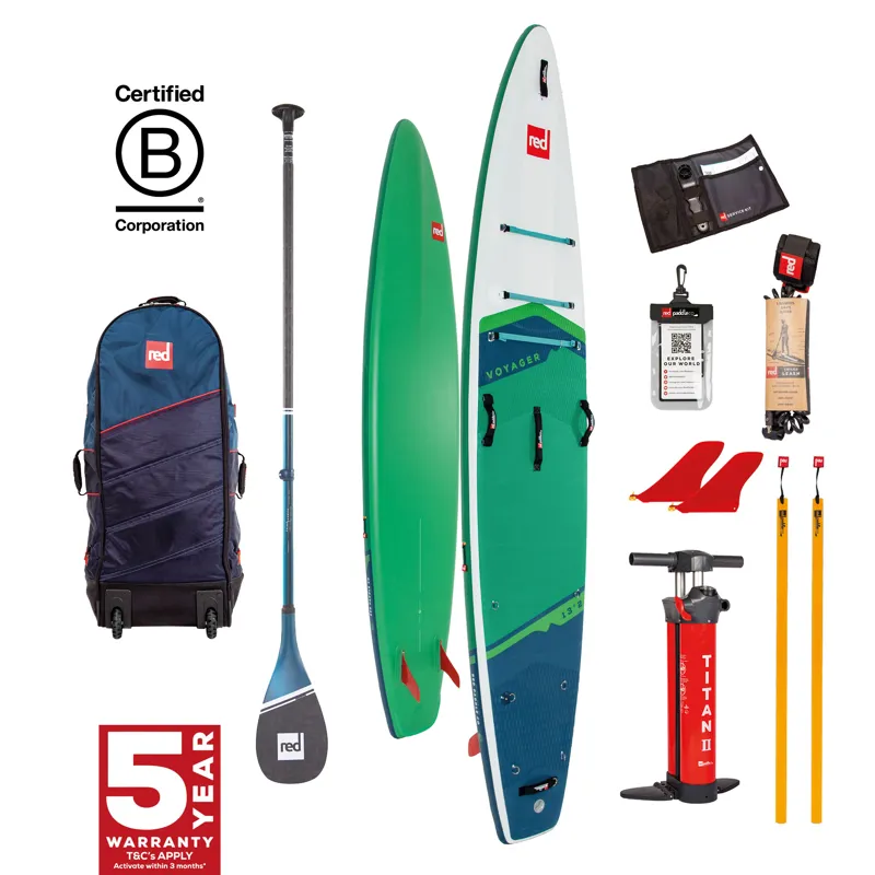 2023 Red Paddle Co 13.2 Voyager Touring SUP Package with Prime Paddle