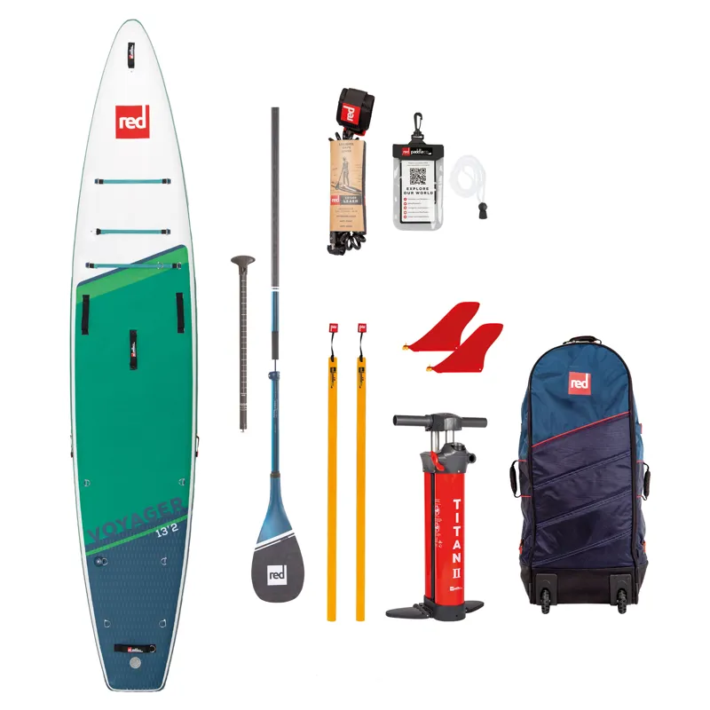 Red Paddle Co Voyager 13 2 Touring Inflatable SUP Package Deal