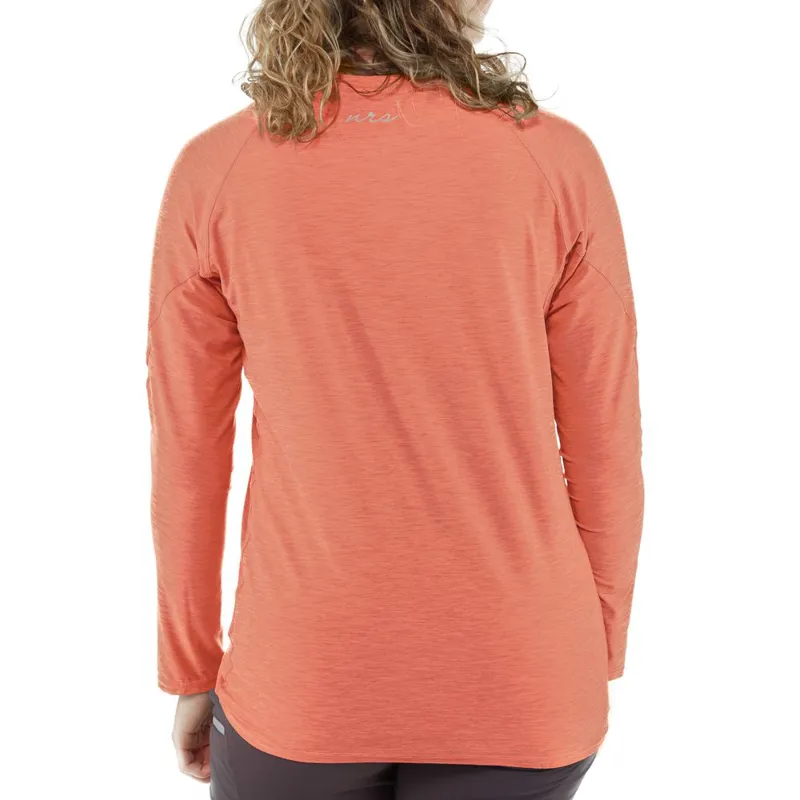 2021 NRS Silkweight Long Sleeved Womens Thermal Top in Blue or Peach-2