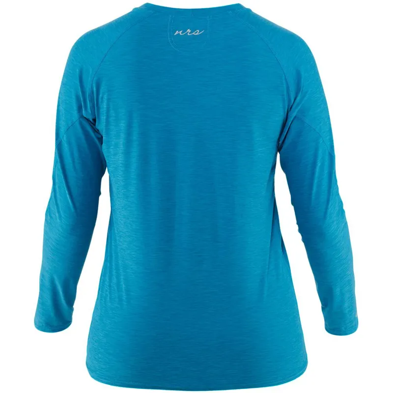 2021 NRS Silkweight Long Sleeved Womens Thermal Top in Blue or Peach-8