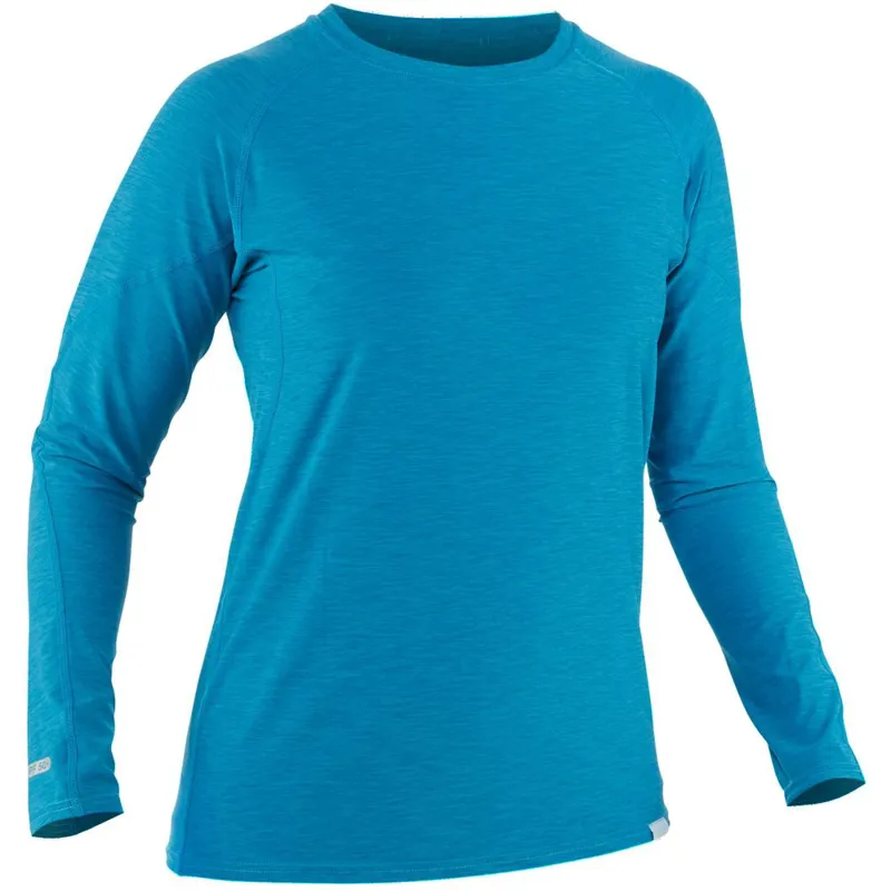 2021 NRS Silkweight Long Sleeved Womens Thermal Top in Blue or Peach-10