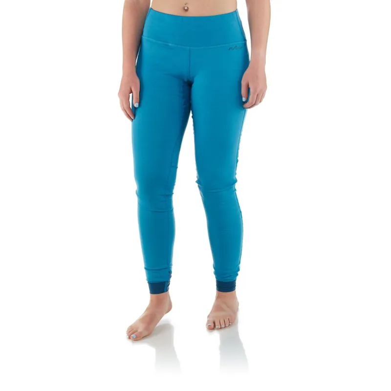 2021 NRS Expedition Weight Womens Thermal Bottoms in Blue-3