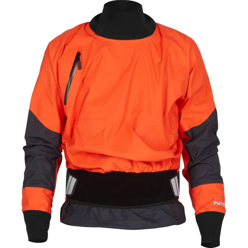 2024 NRS Mens Stratos Whitewater Semi Dry Paddling Jacket in Flare
