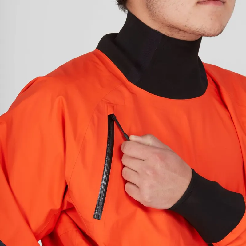 2024 NRS Mens Stratos Whitewater Semi Dry Paddling Jacket in Flare-2