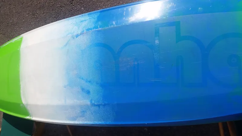 Ex Display Pyranha Burn 3 Medium Kayak in Lime/White/Blue-9