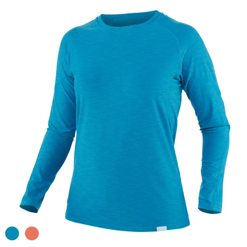 2021 NRS Silkweight Long Sleeved Womens Thermal Top in Blue or Peach