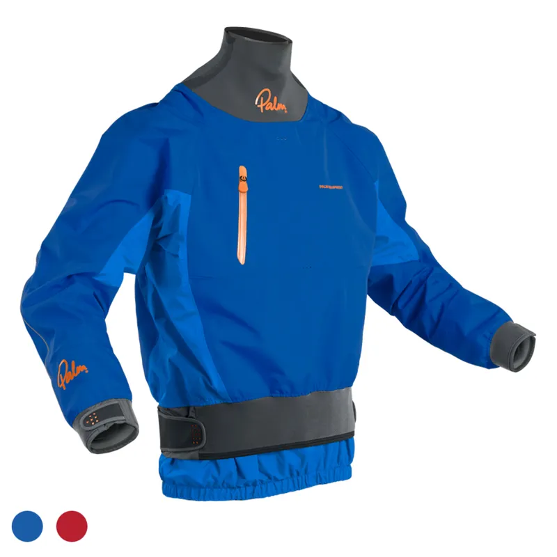 2021 Palm Equipment Atom Jacket Unisex Whitewater Dry Cag in Blue or Red