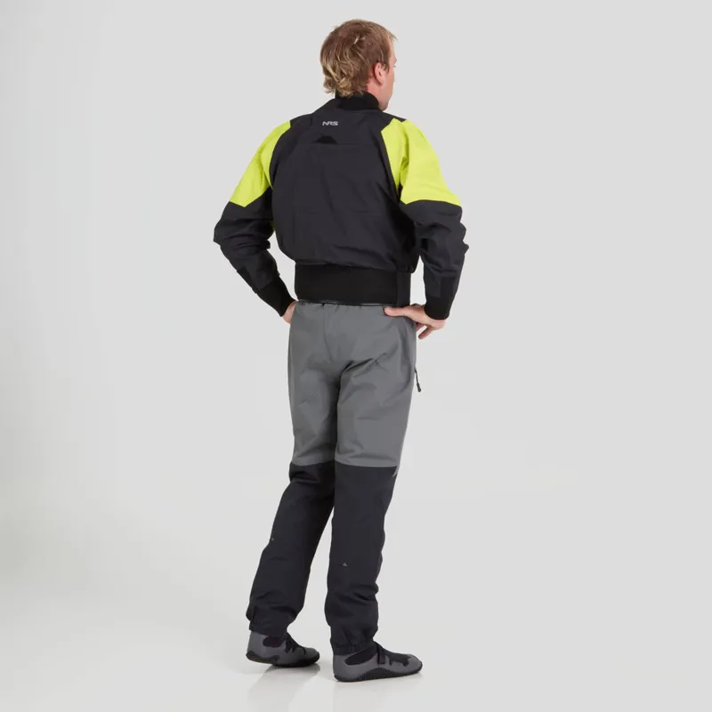 2024 NRS Mens Flux Whitewater Kayaking Dry Top in Black-2