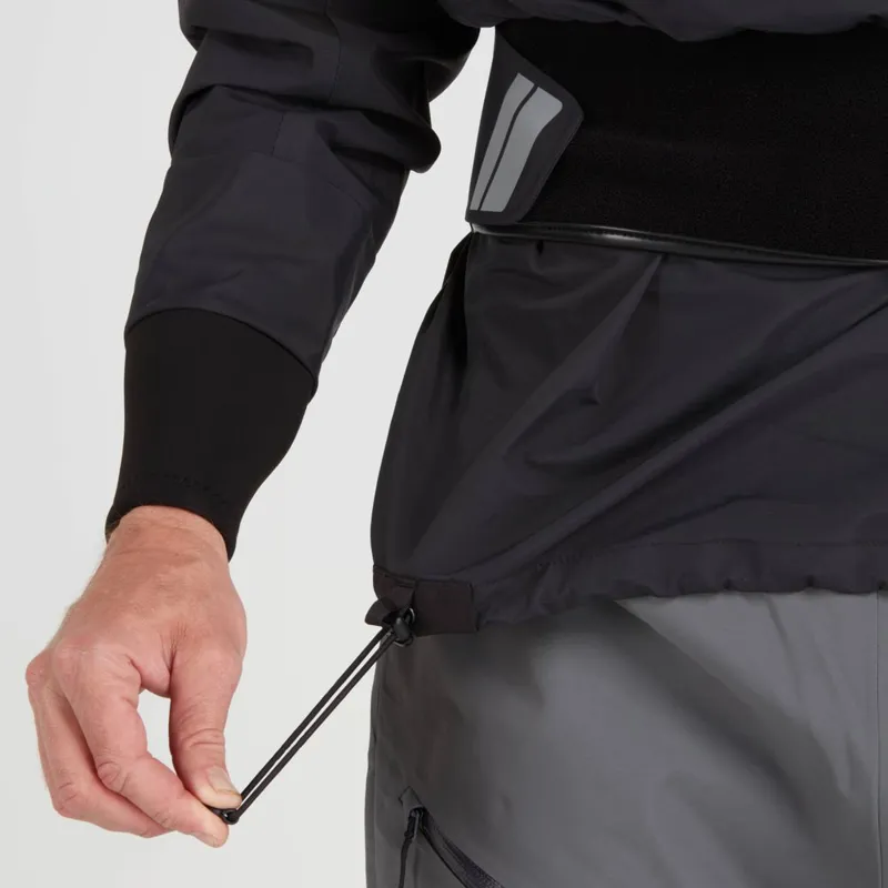 2024 NRS Mens Flux Whitewater Kayaking Dry Top in Black-5