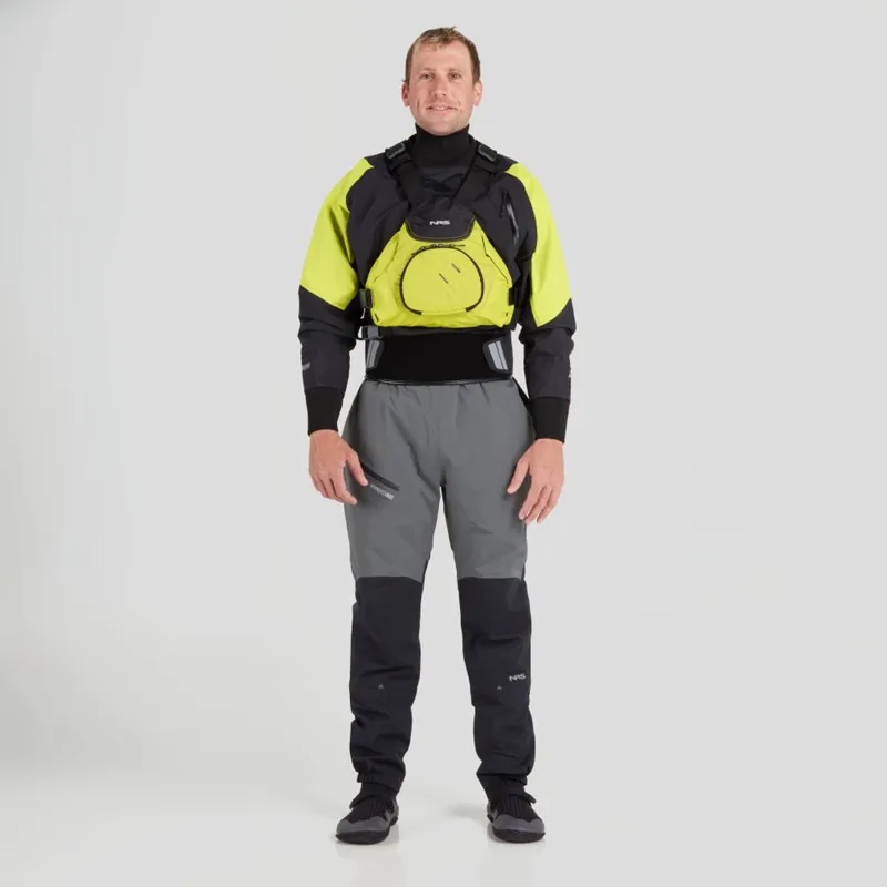 2024 NRS Mens Flux Whitewater Kayaking Dry Top in Black-8