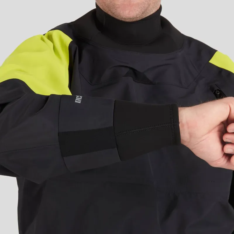 2024 NRS Mens Flux Whitewater Kayaking Dry Top in Black-11