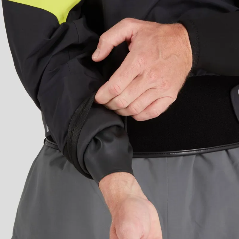 2024 NRS Mens Flux Whitewater Kayaking Dry Top in Black-12