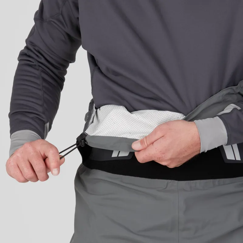 2024 NRS Mens Freefall Mid-weight Paddling Trousers with Socks in Grey-4