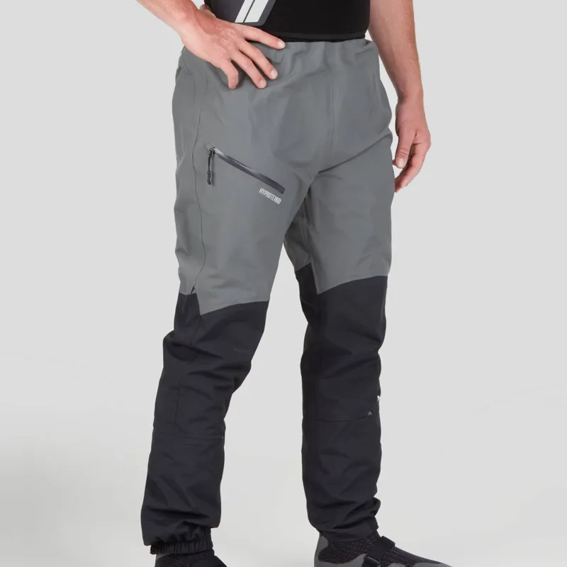 2024 NRS Mens Freefall Mid-weight Paddling Trousers with Socks in Grey-6