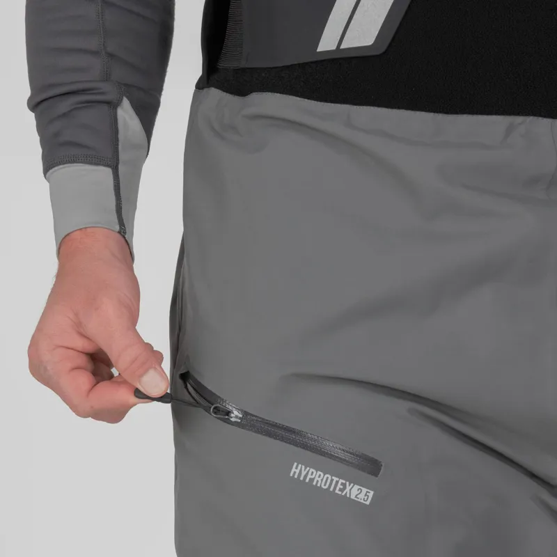 2024 NRS Mens Freefall Mid-weight Paddling Trousers with Socks in Grey-7