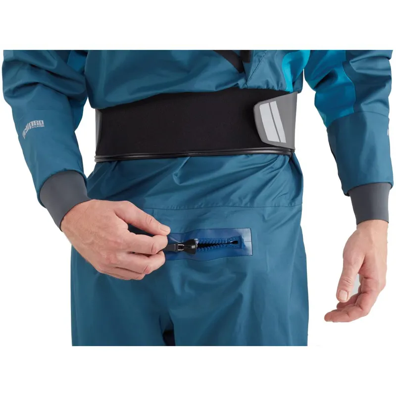 2022 NRS Crux Mens 4 layer Lightweight Immersion Suit - Blue Size SMALL-2