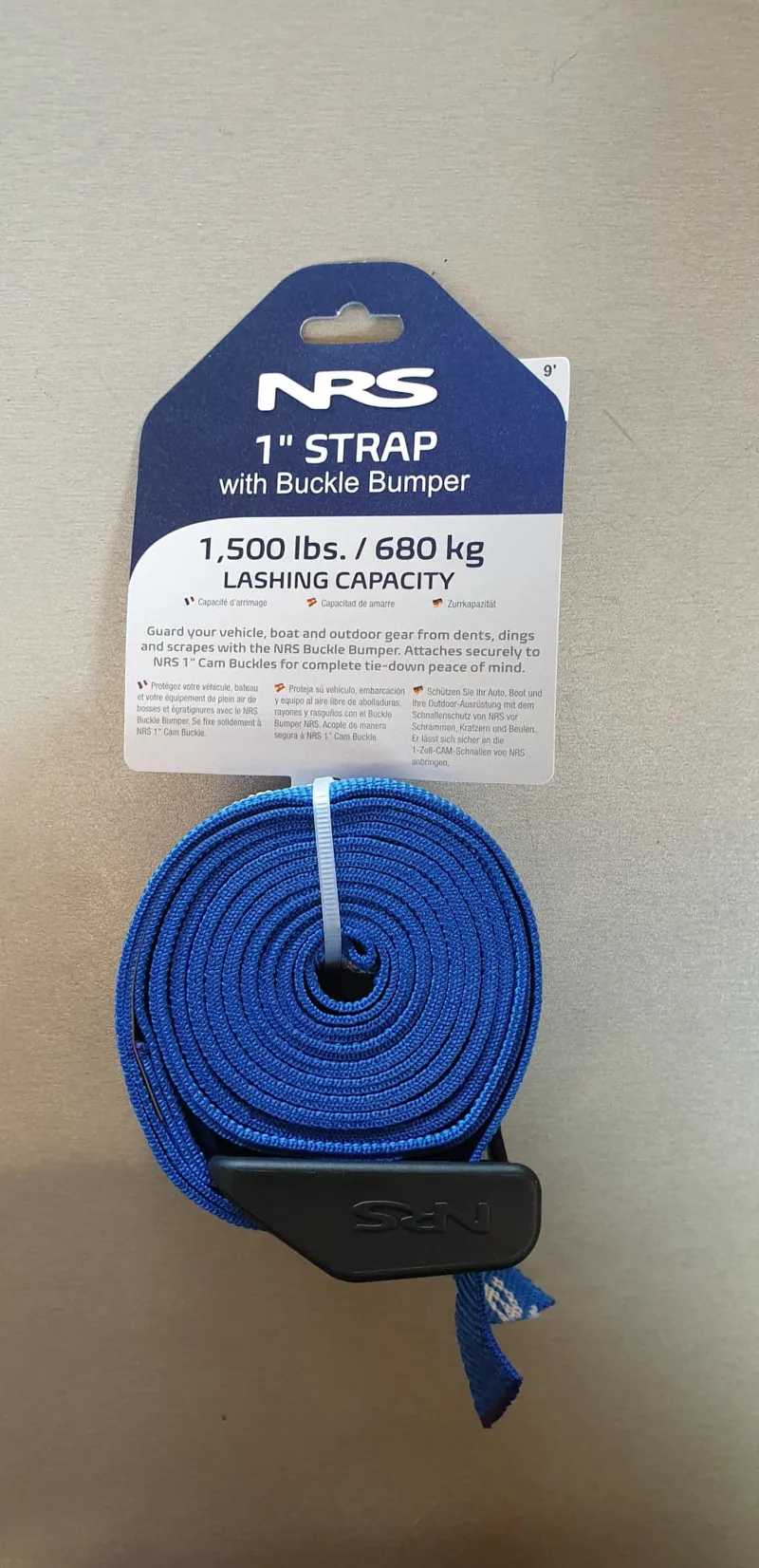 2022 NRS 3m Heavy Duty 1 inch Cam Straps with Buckle Bumper - Pair-1