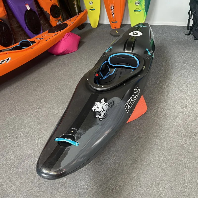 2023 Pyranha Kayaks 9R I Medium Whitewater River Kayak in Black Grey-1