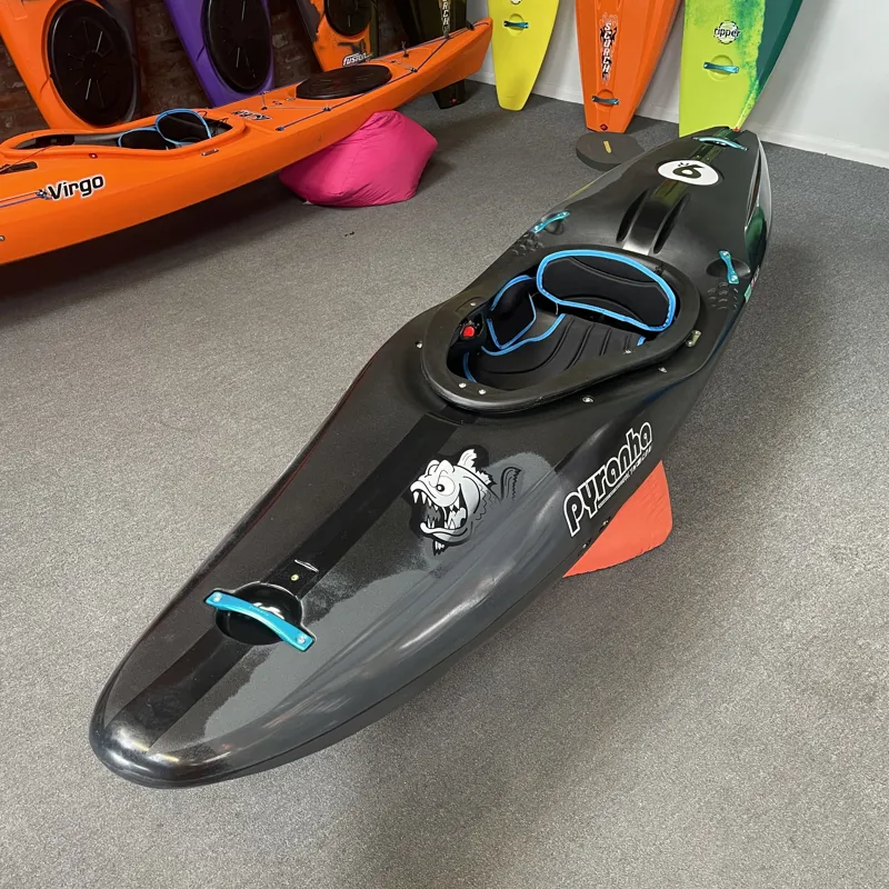 2023 Pyranha Kayaks 9R I Medium Whitewater River Kayak in Black Grey-2