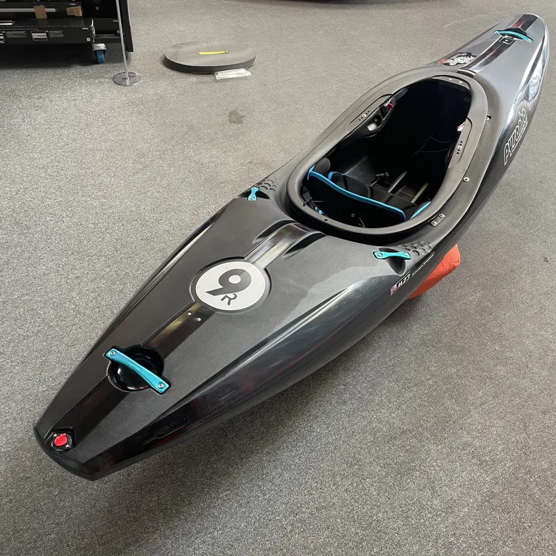 2023 Pyranha Kayaks 9R I Medium Whitewater River Kayak in Black Grey-4