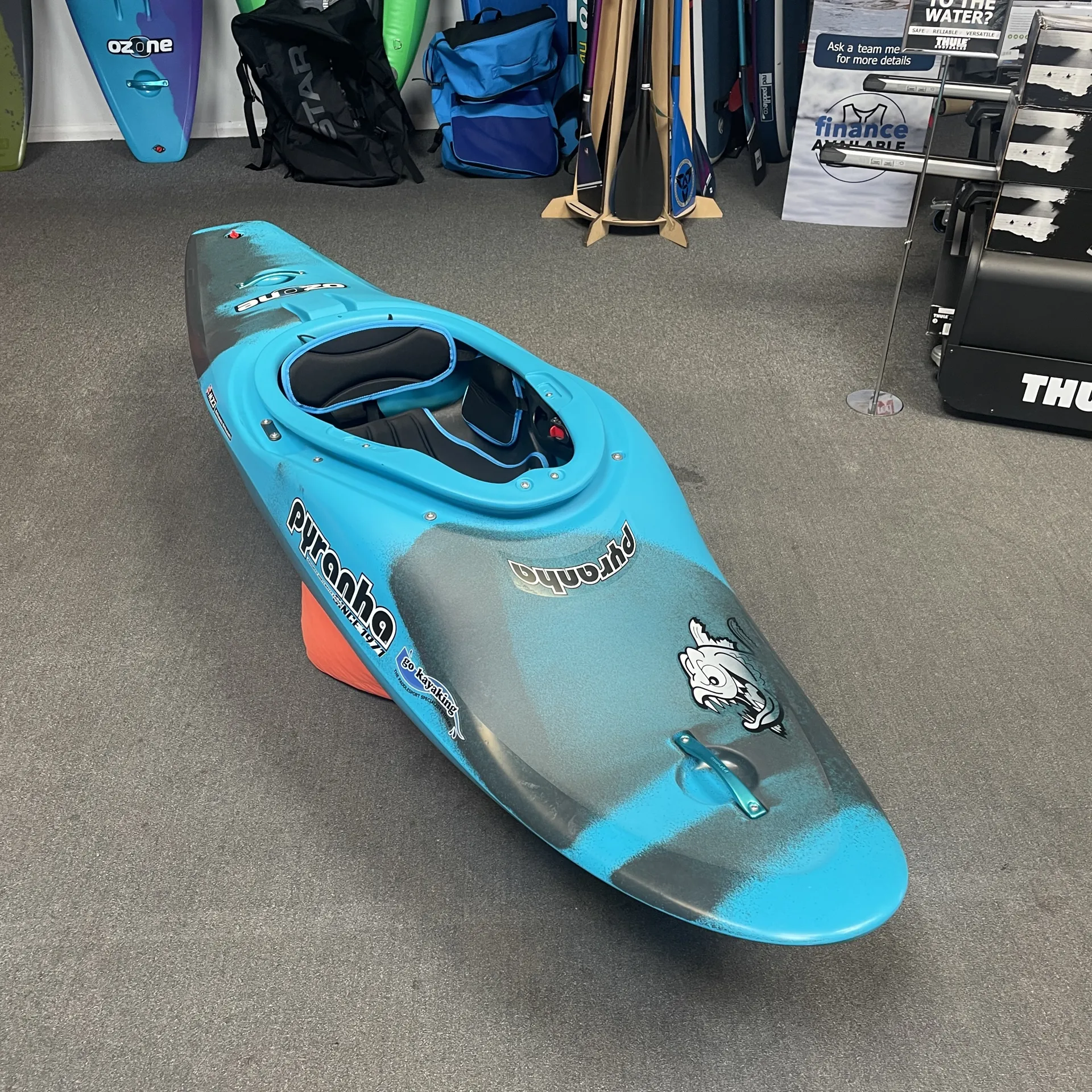 Pyranha Ozone Large Freeride Whitewater Kayak - Blue Jay