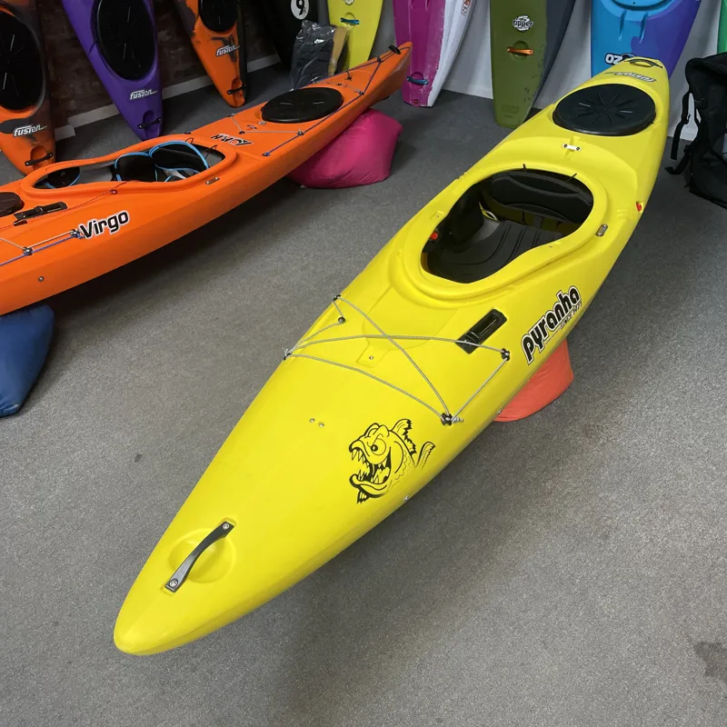 2023 Pyranha Fusion 2 Medium Crossover Kayak in Yellow with Twistlock-1
