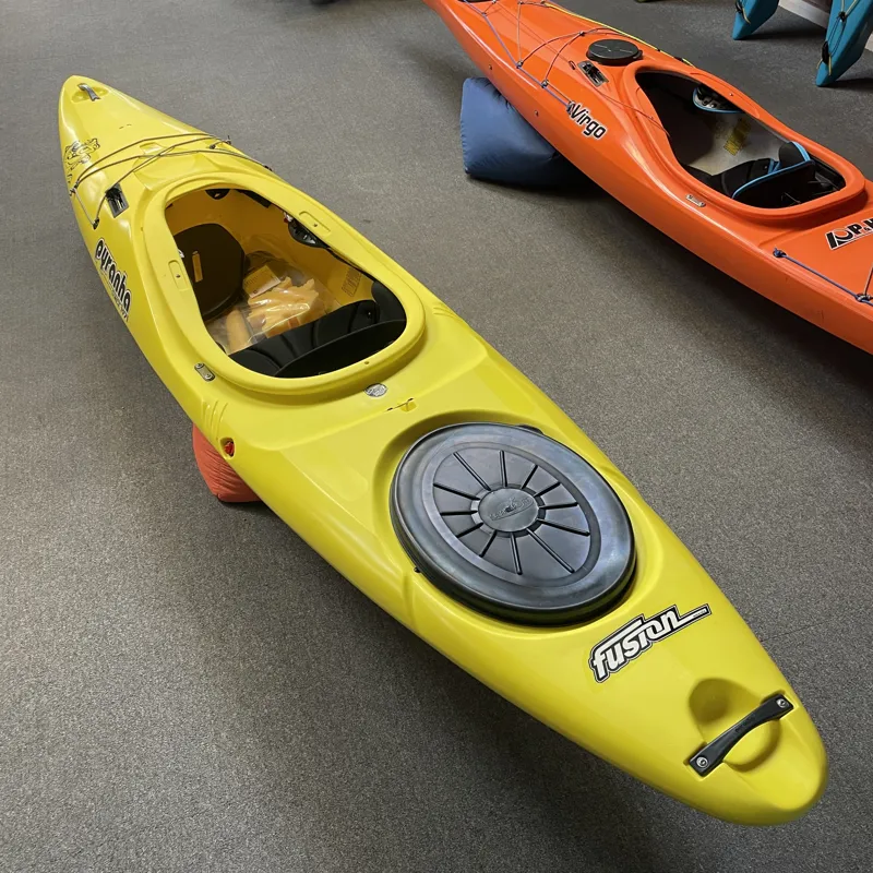 2023 Pyranha Fusion 2 Medium Crossover Kayak in Yellow with Twistlock-4