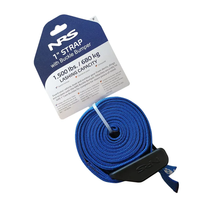 2022 NRS 3m Heavy Duty 1 inch Cam Straps with Buckle Bumper - Pair