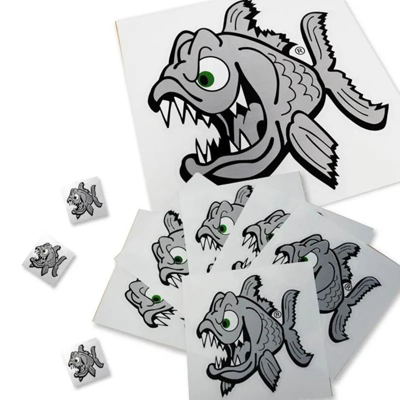 2019 Pyranha Angry Fish Stickers Small, Medium and XL