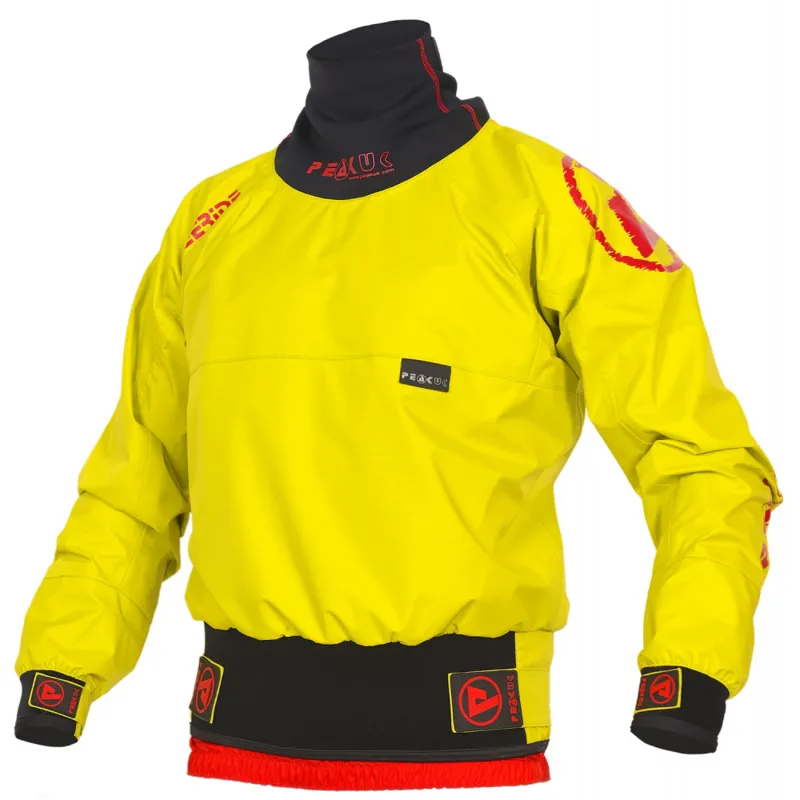 2021 Peak UK Freeride Semi Dry Unisex Whitewater Jacket Small in Lime