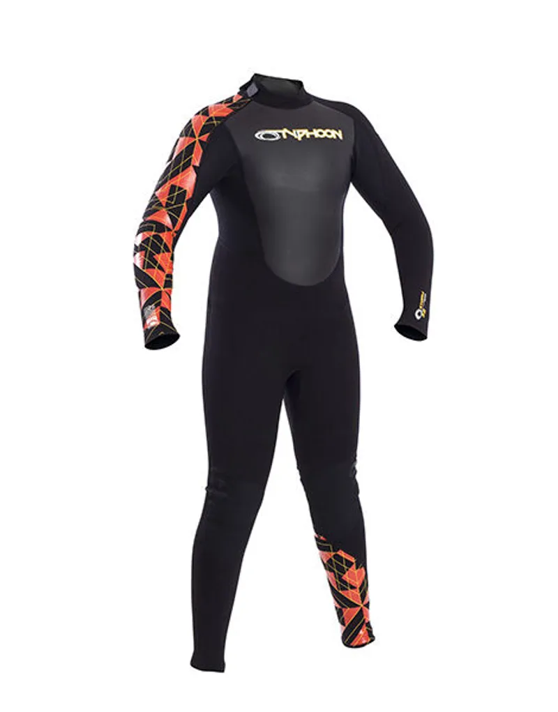 2018 Typhoon Storm 3mm Boys Full Wet Suit Orange