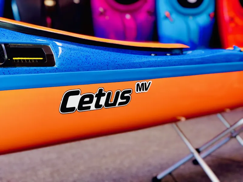 2019 P and H Cetus MV Kevlar/Diolen Blue/Orange/Orange Metalflake Deck