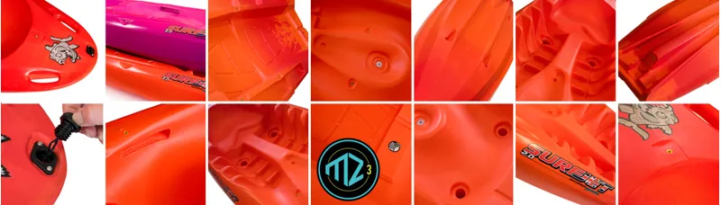 Pyranha Surfjet 2.0 Beach Style Family Sit on Top Kayak in Pink Fizz-5