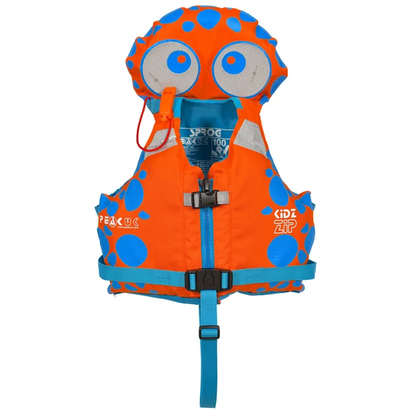 2021 Peak UK Kidz Zip Childs Life Jacket in Yellow or Orange-1