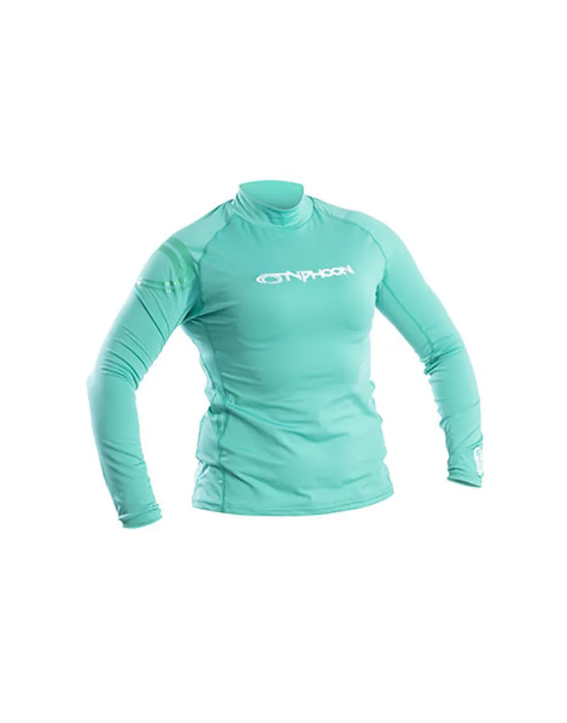 2018 Typhoon Rash Vest Long Sleeved Womens Green Small