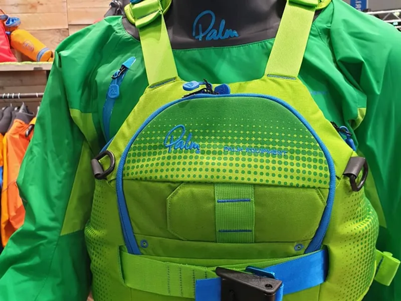 2021 Palm Equipment Nevis Whitewater Buoyancy Aid in Green Red or Blue-4