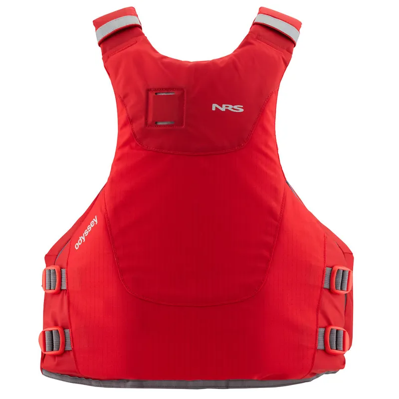 2021 NRS Odyssey Mens Sea Kayaking PFD in Red or Black and Green-3