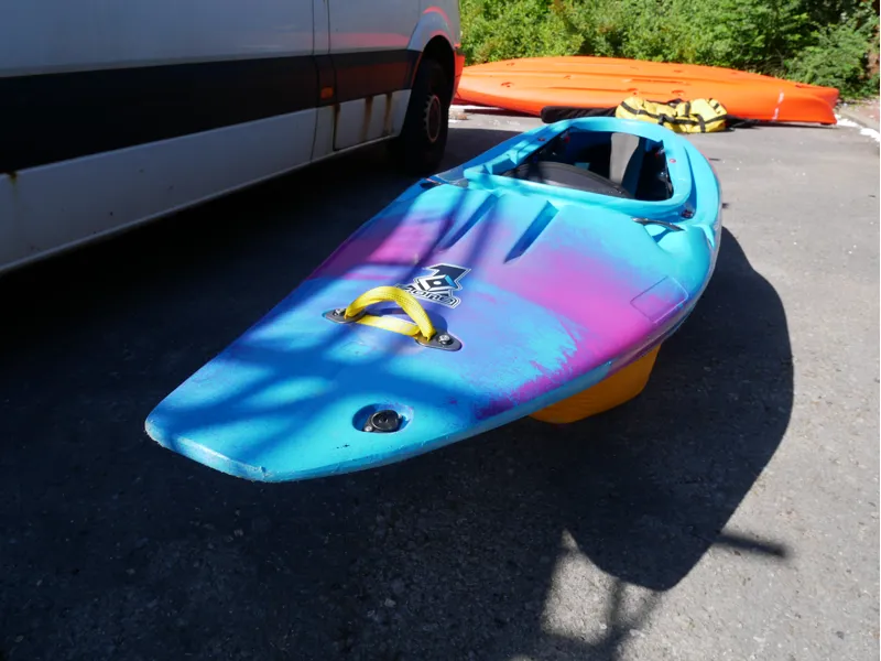 2018 Pyranha Z.One Connect Medium Turquiose Lime Fuschia Used-4