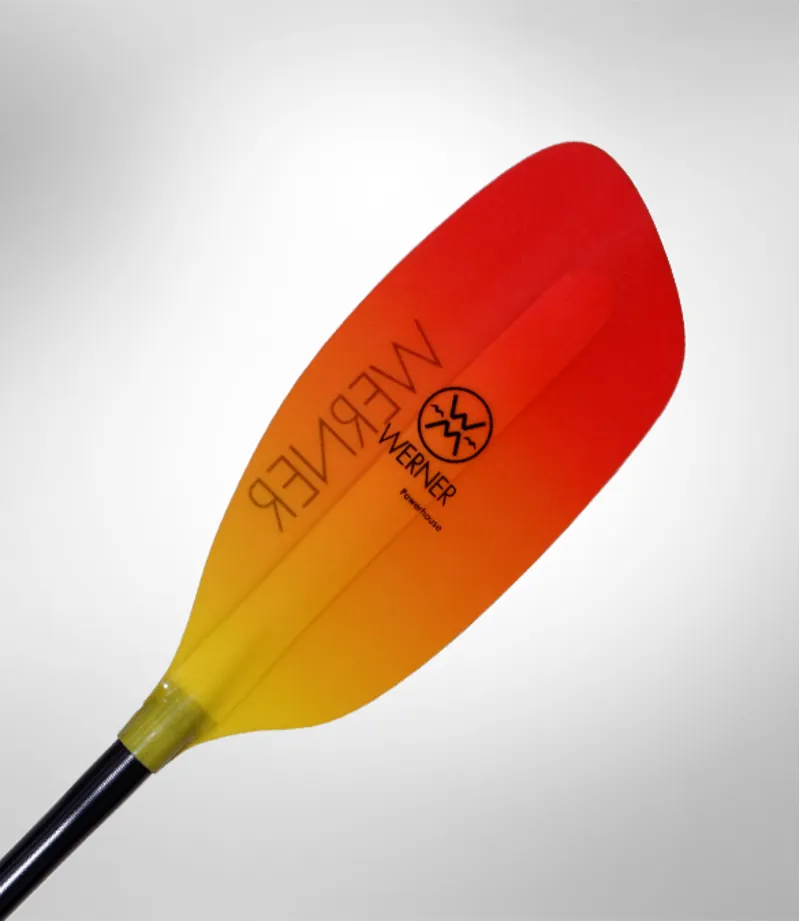 2019 Werner Powerhouse Glass Blades Carbon Crank Whitewater Paddle-2