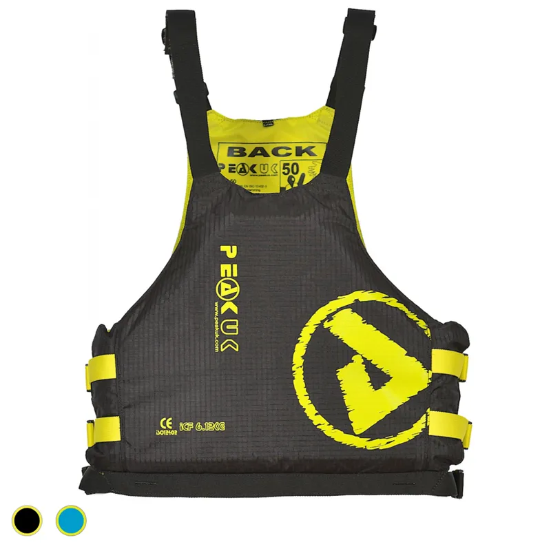 2019 Peak UK Racer Pro Low Profile Whitewater Buoyancy Aid in Black or Blue